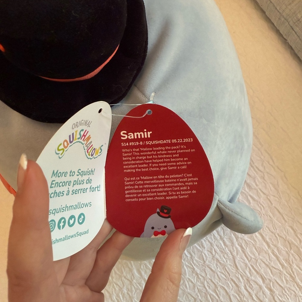 Samir the Whale Squishmallow – 14” Valentine’s Day Edition (S14 #919-8) - Picture 9 of 10
